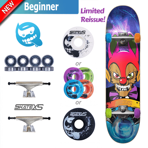 SkateXS Clown Complete Beginner Kids Skateboard