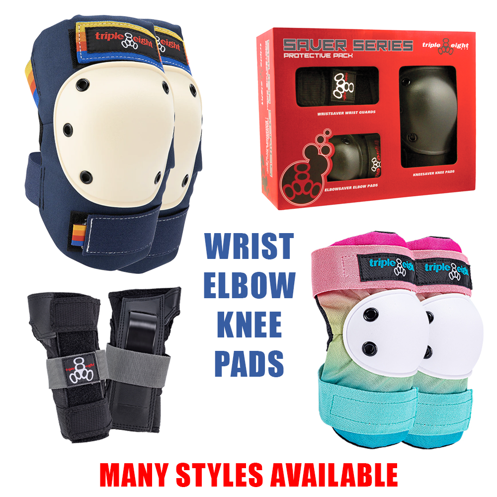 Kids Skateboard Pads Knee Elbow Wrist Triple 8 Saver Series