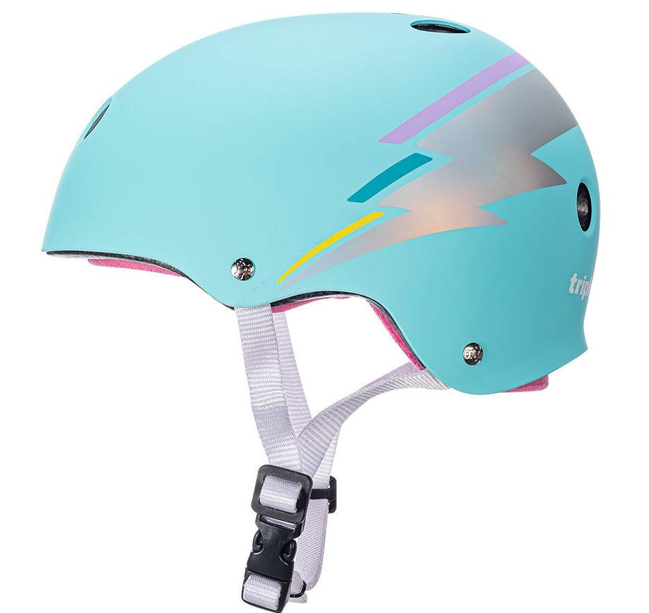 Triple 8 Certified Sweatsaver Helmet - Teal Hologram / kids XS/S (one size  with 2 liners)