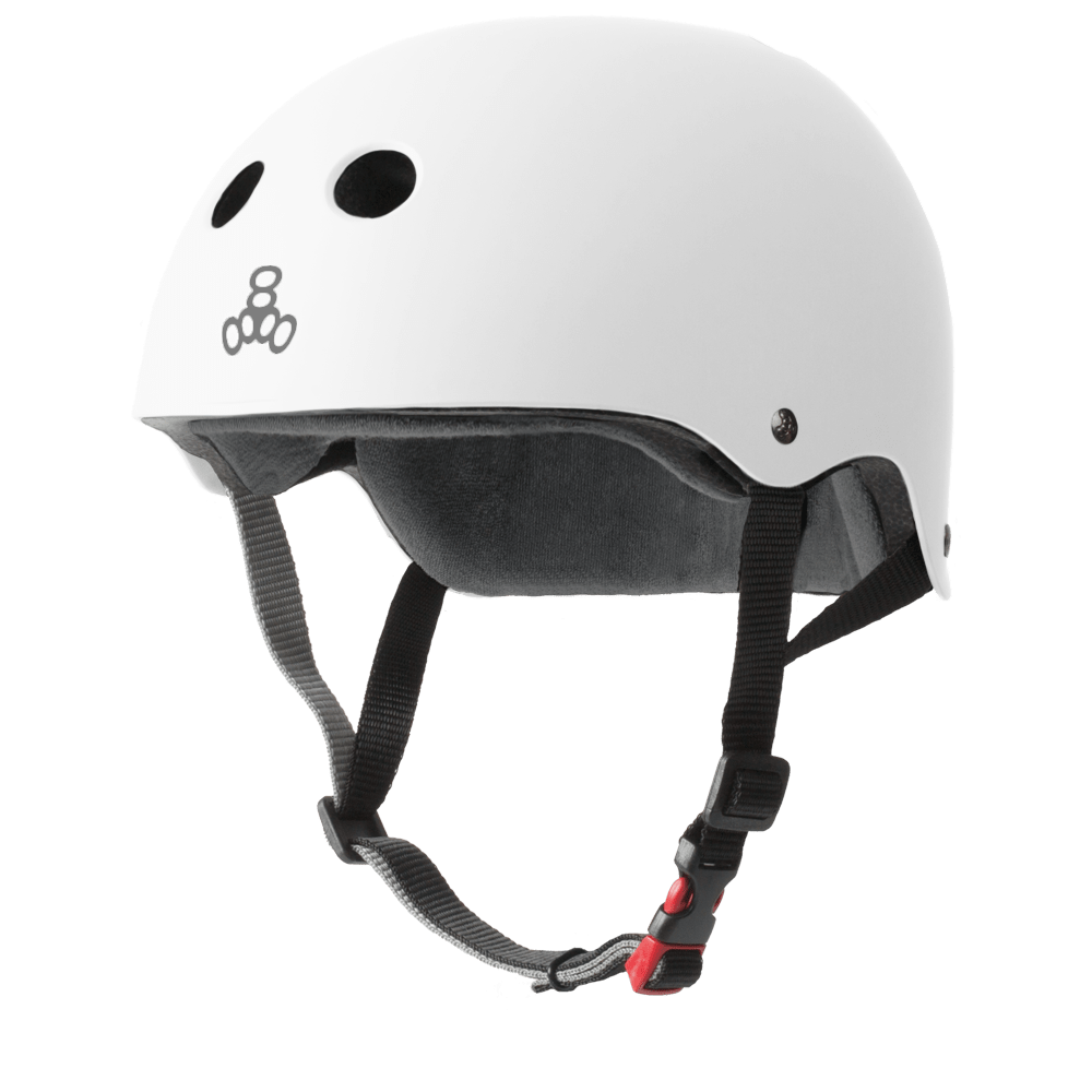 Triple 8 Certified Sweatsaver Helmet - White Rubber / kids XS/S (one size  with 2 liners)