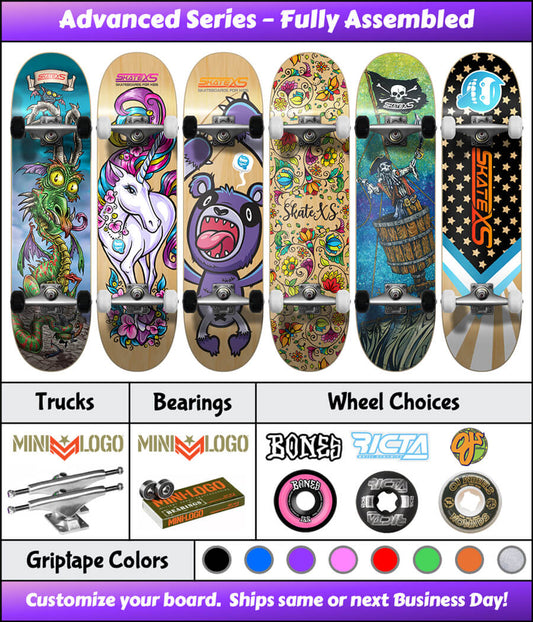 SkateXS Advanced Kids Skateboard